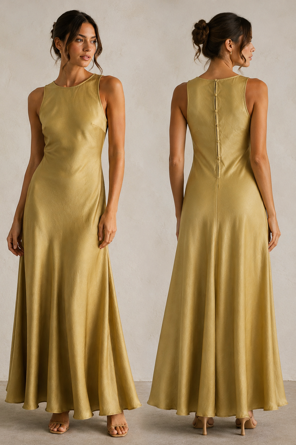 Textured satin dress